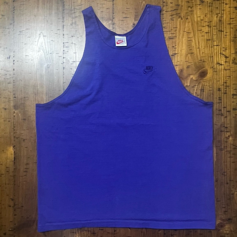 Vintage Nike Tank Top Mens XL Purple Muscle Gym 90s Made USA Single Stitch